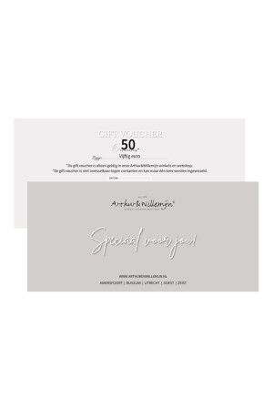 Arthur en Willemijn Arthur en Willemijn kadobon 50 euro Arthur en Willemijn Arthur en Willemijn kadobon 50 euro