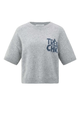 Yaya Yaya short sleeve sweater with artw 