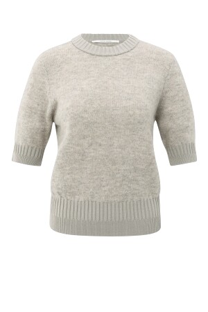 Yaya Yaya short sleeve sweater with rib 