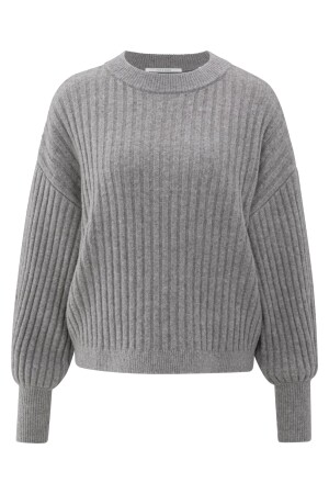 Yaya Yaya ribbed sweater with round neck 