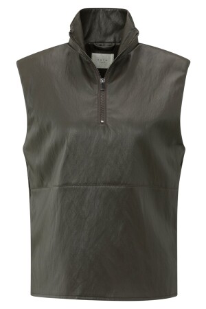 Yaya Yaya sleeveless faux leather top 