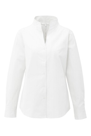 Yaya Yaya blouse with high v-neck collar 