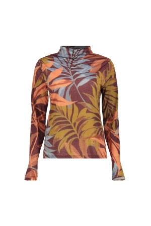 Geisha Geisha top lurex print 