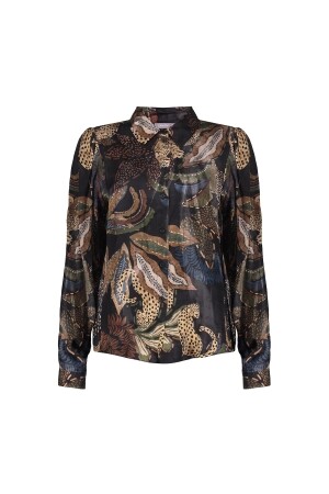 Geisha Geisha top satin aop animal  Geisha Geisha top satin aop animal