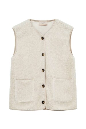 Freequent Freequent waistcoat wit button 