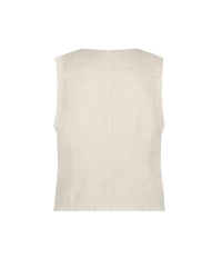 Red Button Waistcoat cotton linen
