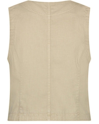 Red Button Waistcoat cotton linen