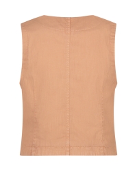 Red Button Waistcoat cotton linen