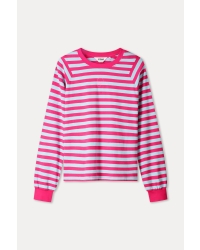 POM Amsterdam LONGSLEEVE - Striped Bright Rose Blue 998 multi colour