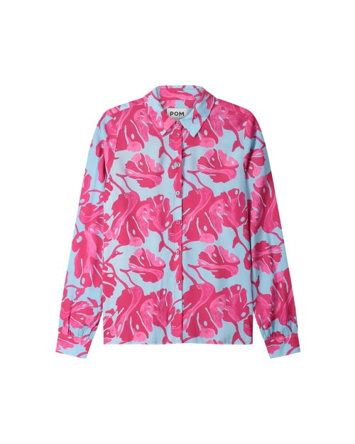 POM Amsterdam BLOUSE - Mila Urban Flora Blue 998 multi colour