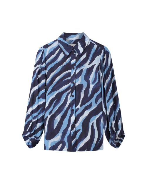 POM Amsterdam BLOUSE - Animal Blue 650 blue