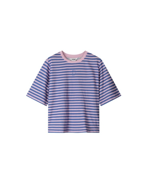 POM Amsterdam TSHIRT - Stripe Blue Pink 998 multi colour