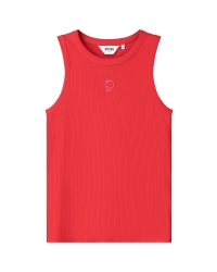 POM Amsterdam TANKTOP - Rib Bloom Red 400 red