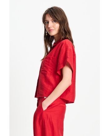 POM Amsterdam BLOUSE - Bloom Red 400 red