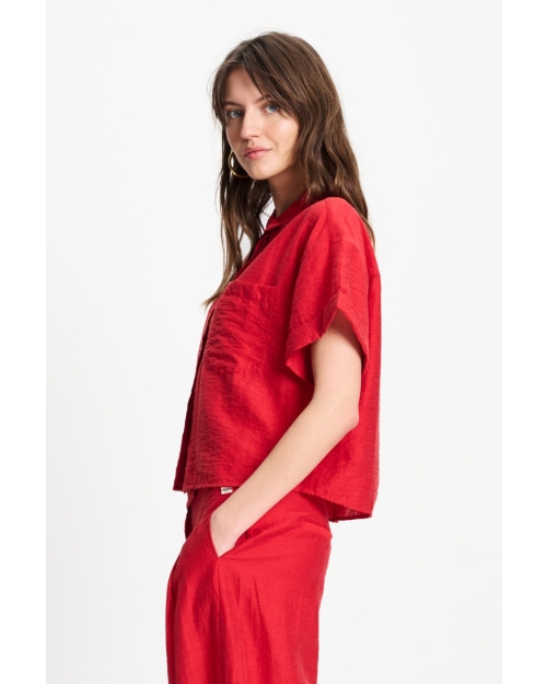 POM Amsterdam BLOUSE - Bloom Red 400 red
