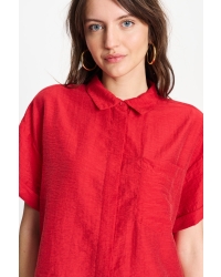 POM Amsterdam BLOUSE - Bloom Red 400 red