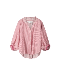 POM Amsterdam BLOUSE - Seersucker Red White 400 red