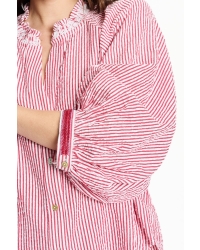 POM Amsterdam BLOUSE - Seersucker Red White 400 red