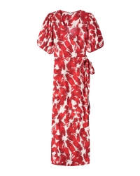 POM Amsterdam DRESS - Crinkle Bubble Bloom Red 400 red