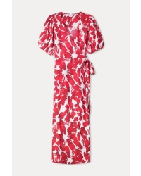 POM Amsterdam DRESS - Crinkle Bubble Bloom Red 400 red