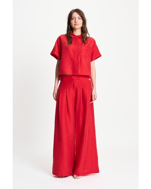 POM Amsterdam PANTS - Bloom Red 400 red
