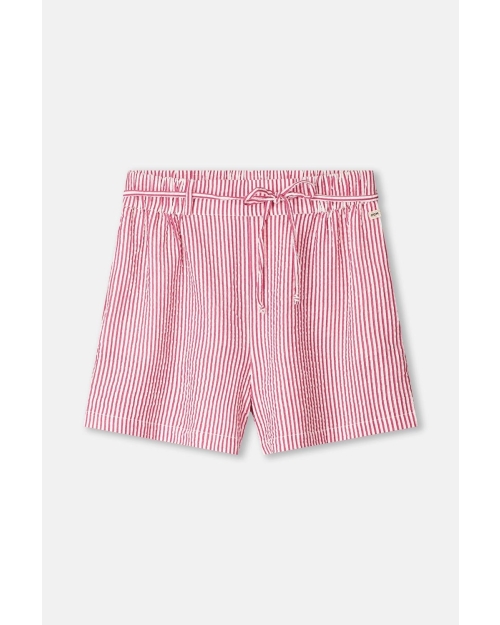 POM Amsterdam SHORTS - Seersucker Red White 400 red