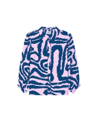 POM Amsterdam BLOUSE - Waves Pink 998 multi colour