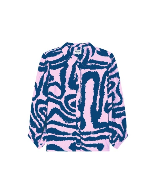 POM Amsterdam BLOUSE - Waves Pink 998 multi colour