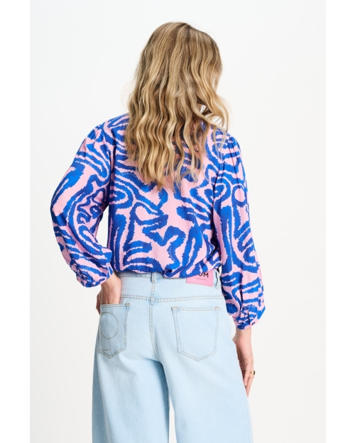 POM Amsterdam BLOUSE - Waves Pink 998 multi colour