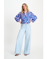 POM Amsterdam BLOUSE - Waves Pink 998 multi colour