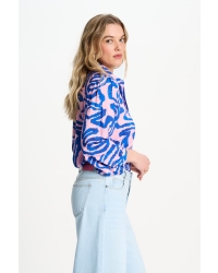 POM Amsterdam BLOUSE - Waves Pink 998 multi colour