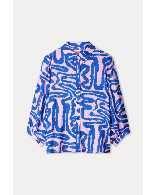 POM Amsterdam BLOUSE - Waves Pink 998 multi colour
