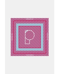 POM Amsterdam SHAWL - Stripe Bright Rose 500 pink