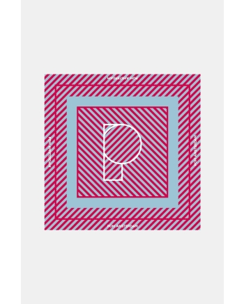 POM Amsterdam SHAWL - Stripe Bright Rose 500 pink