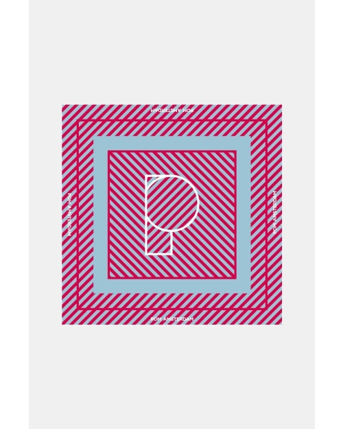 POM Amsterdam SHAWL - Stripe Bright Rose 500 pink