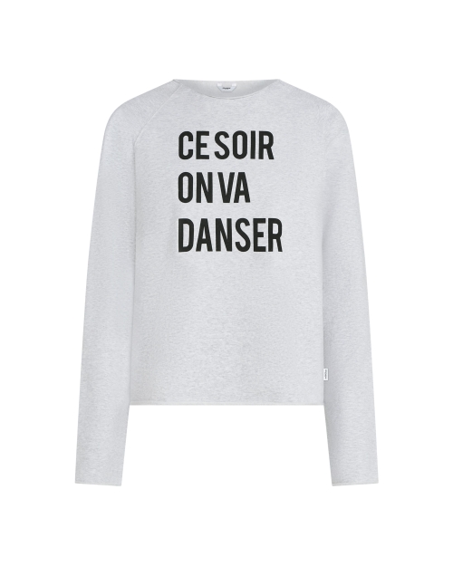 Penn&Ink Sweater print 83m/90 grey mel.-black