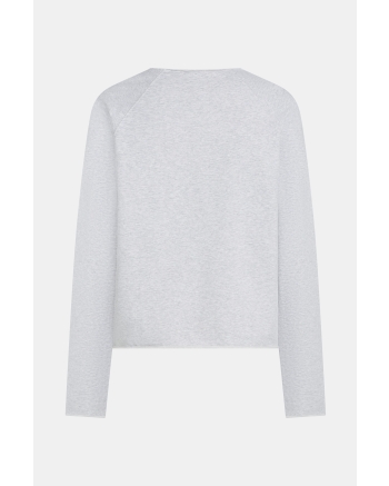 Penn & Ink Sweater print 83m/90 grey mel.-black