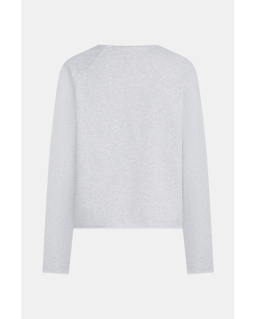Penn&Ink Sweater print 83m/90 grey mel.-black