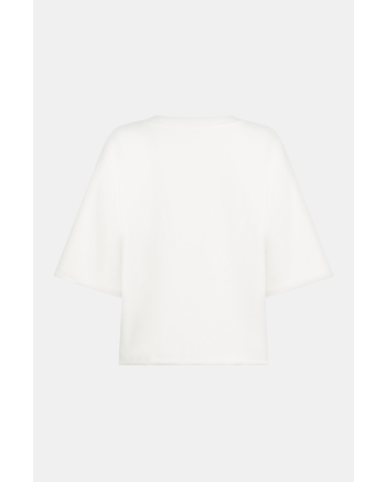 Penn & Ink Sweater print 05/01 ecru-white