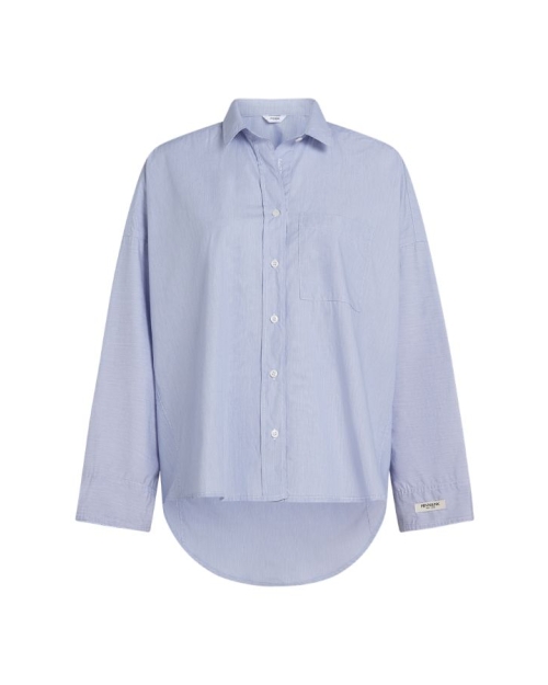 Penn&Ink Blouse stripe 50 light blue