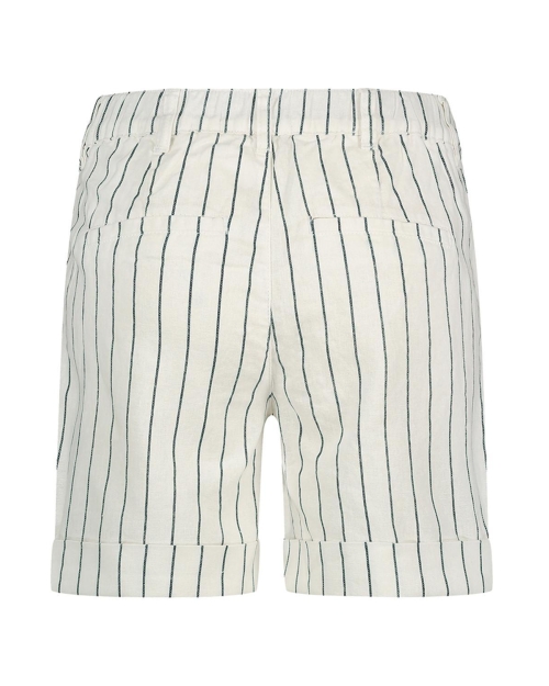 Red Button Cleo short cotton linen stripe