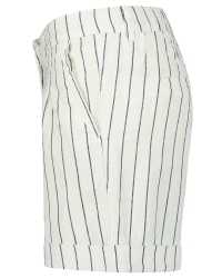 Red Button Cleo short cotton linen stripe