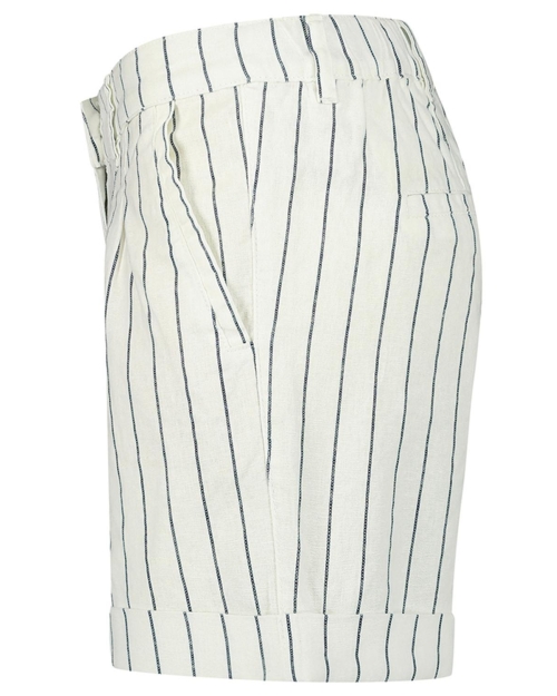 Red Button Cleo short cotton linen stripe