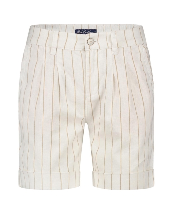 Red Button Cleo short cotton linen stripe