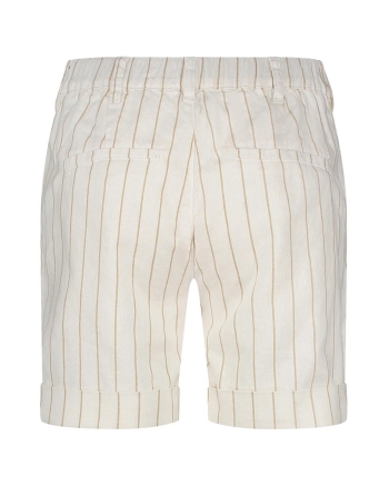 Red Button Cleo short cotton linen stripe