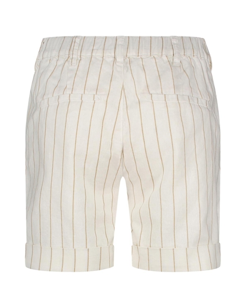 Red Button Cleo short cotton linen stripe