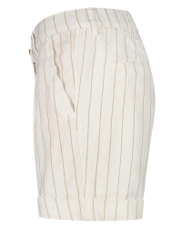 Red Button Cleo short cotton linen stripe