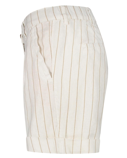 Red Button Cleo short cotton linen stripe
