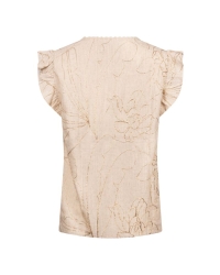 NUKUS Lori Top Embroidery 9 sand
