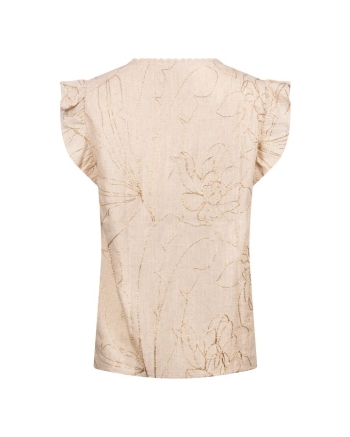 NUKUS Lori Top Embroidery 9 sand